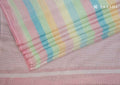 Multicolor Striped Linen Saree - Taashi
