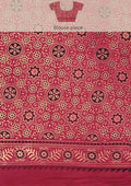Magenta Ajrakh Print Modal Saree - Taashi