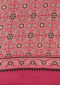 Magenta Ajrakh Print Modal Saree - Taashi