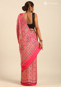 Fuchsia Pink Ajrakh Print Modal Saree - Taashi