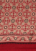 Maroon Ajrakh Print Modal Saree - Taashi