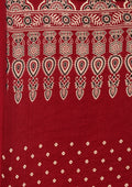 Maroon Ajrakh Print Modal Saree - Taashi