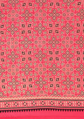Fuchsia Pink Ajrakh Print Modal Saree - Taashi