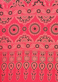 Fuchsia Pink Ajrakh Print Modal Saree - Taashi