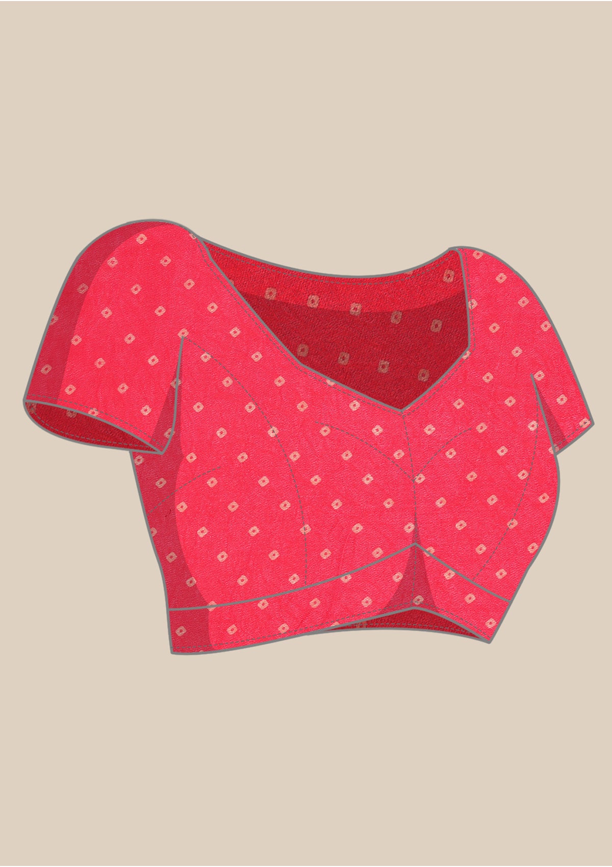 Fuchsia Pink Ajrakh Print Modal Saree - Taashi