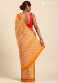 Mustard Ajrakh Print Modal Saree - Taashi