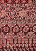 Maroon Ajrakh Print Modal Saree - Taashi