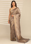 Grey Banarasi Silk Weave Saree