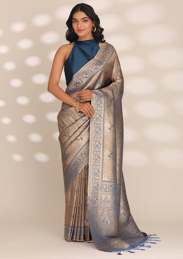 Royal Blue Banarasi Silk Weave Saree