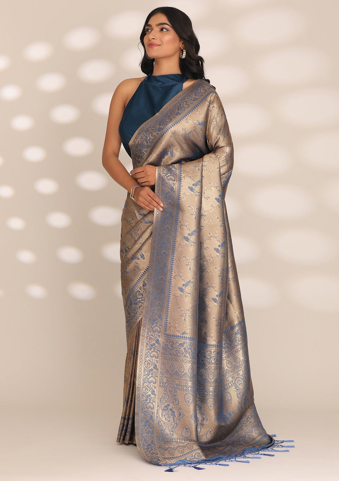 Royal Blue Banarasi Silk Weave Saree