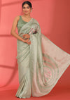 Pastel Green Banarasi Silk Weave Saree