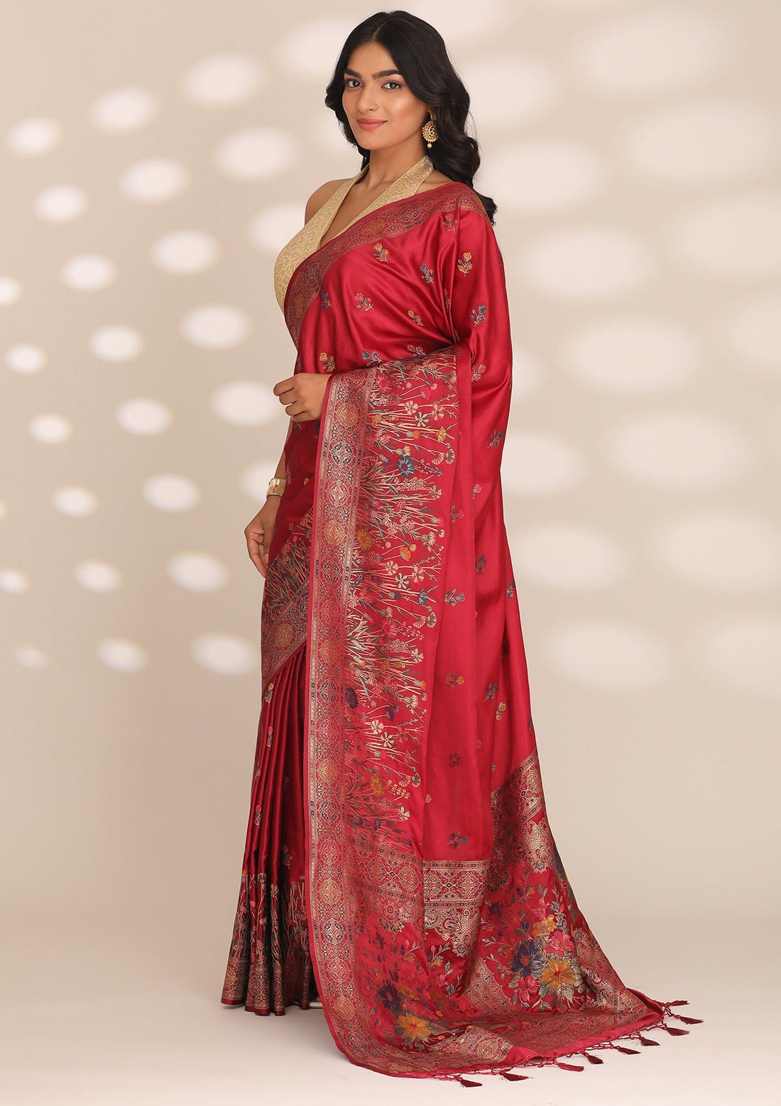 Maroon Banarasi Silk Weave Saree