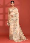 Beige Banarasi Silk Weave Saree