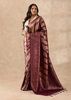Purple Banarasi Silk Weave Saree