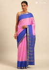 Pink Semi Mysore Crepe Saree