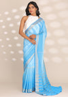 Blue Crepe Shibori Tie & Dye Saree
