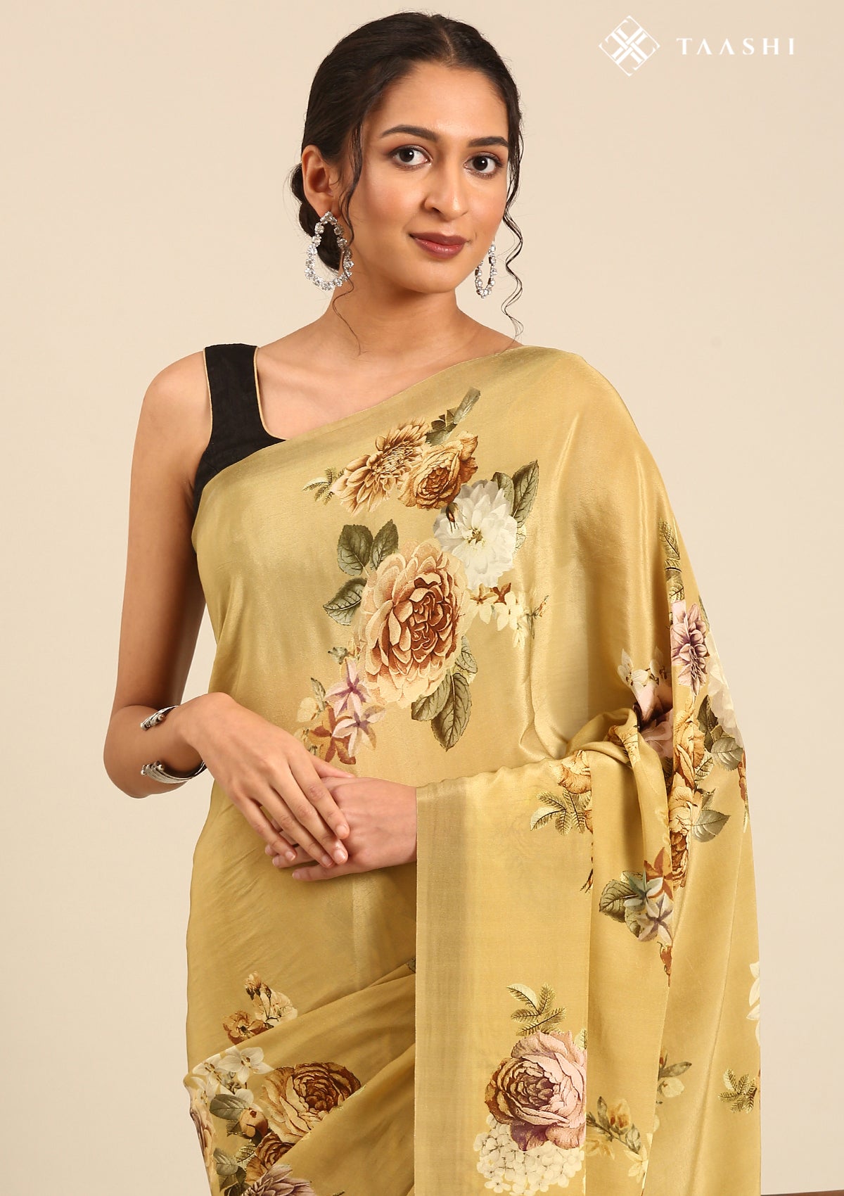 Heena Color Floral Printed Crepe Saree