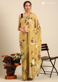Heena Color Floral Printed Crepe Saree - Taashi