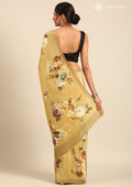 Heena Color Floral Printed Crepe Saree - Taashi