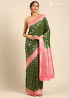 Green Banarasi Georgette Saree
