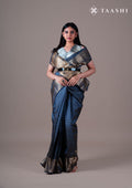 Grey Zari All Over Butta Tussar Saree - Taashi