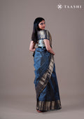 Grey Zari All Over Butta Tussar Saree - Taashi