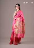 Pink All Over Butta Tussar Saree - Taashi