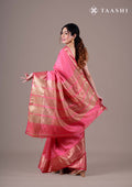 Pink All Over Butta Tussar Saree - Taashi