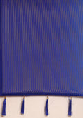 Blue Ombre Metallic Zari Striped Chiffon Saree - Taashi