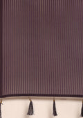 Purple Metallic Zari Striped Chiffon Saree - Taashi