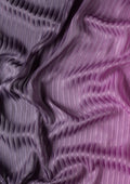 Purple Metallic Zari Striped Chiffon Saree - Taashi