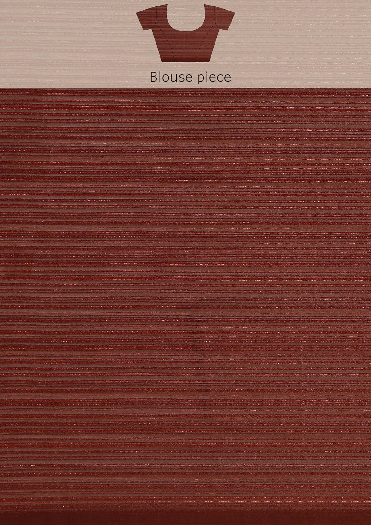 Brown Ombre Metallic Zari Striped Chiffon Saree