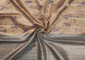 Mauve Silk Korvai Tissue Kanjivaram Weave Saree