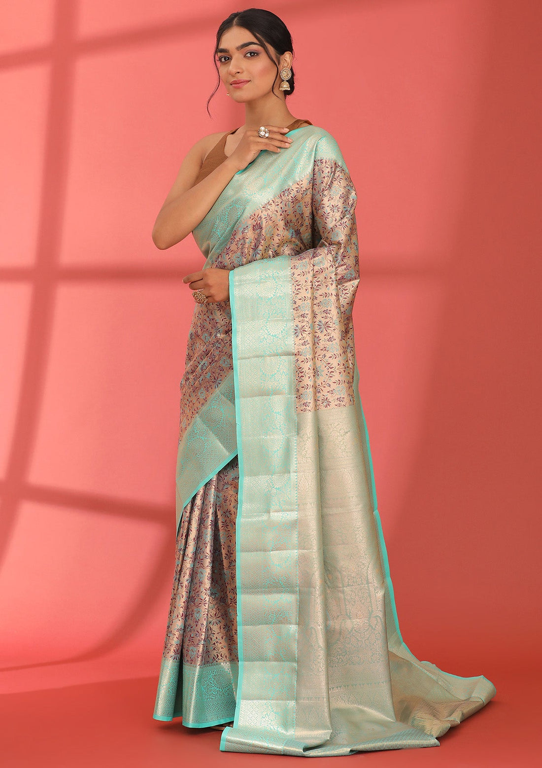 Dual Colour Silk Kanjivaram Saree