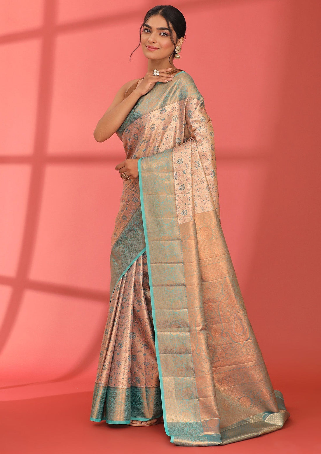 Dual Colour Silk Kanjivaram Saree