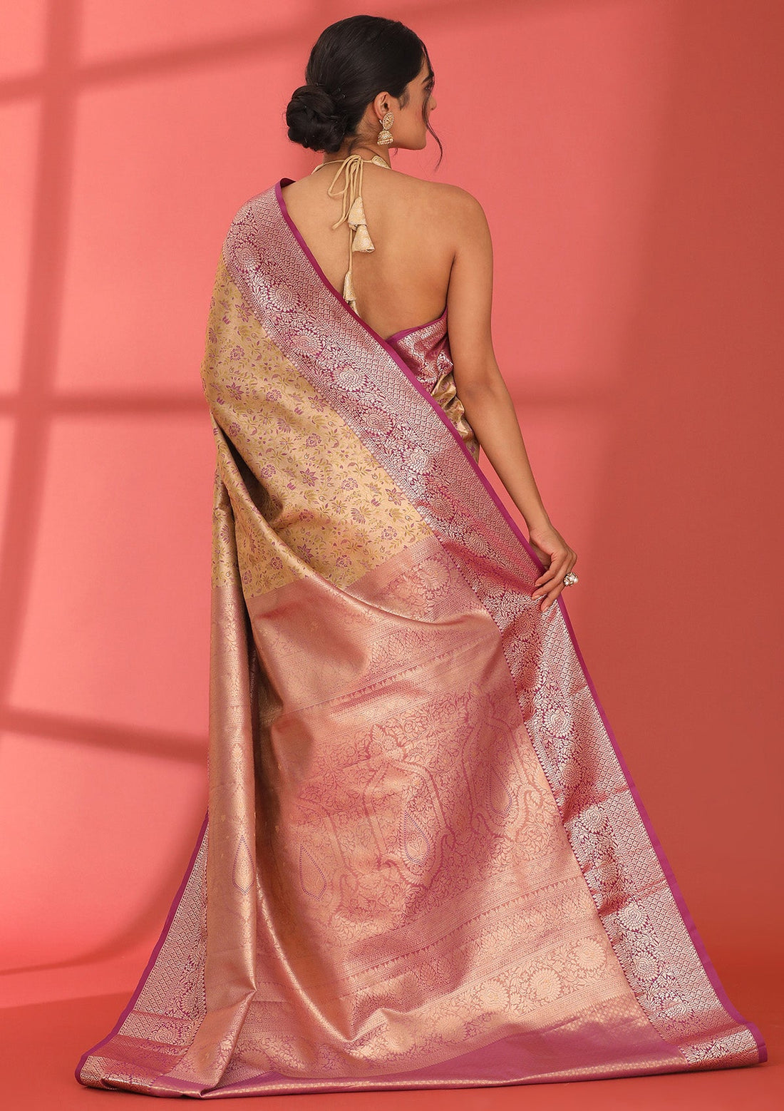 Dual Colour Silk Kanjivaram Saree