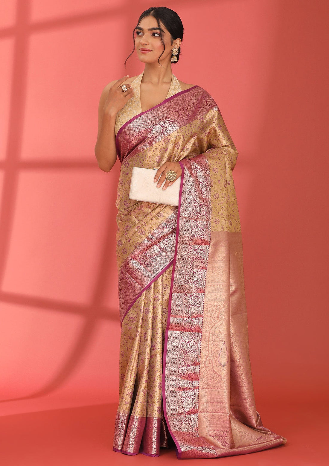 Dual Colour Silk Kanjivaram Saree