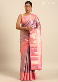 Purple And Pink Kanchipuram Saree - Taashi