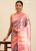 Purple And Pink Kanchipuram Saree - Taashi