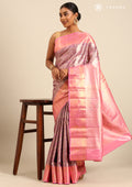Purple And Pink Kanchipuram Saree - Taashi