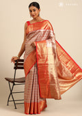 Copper And Red Kanchipuram Saree - Taashi