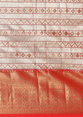 Copper And Red Kanchipuram Saree - Taashi