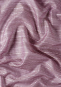 Violet Woven Stripes Linen Saree - Taashi