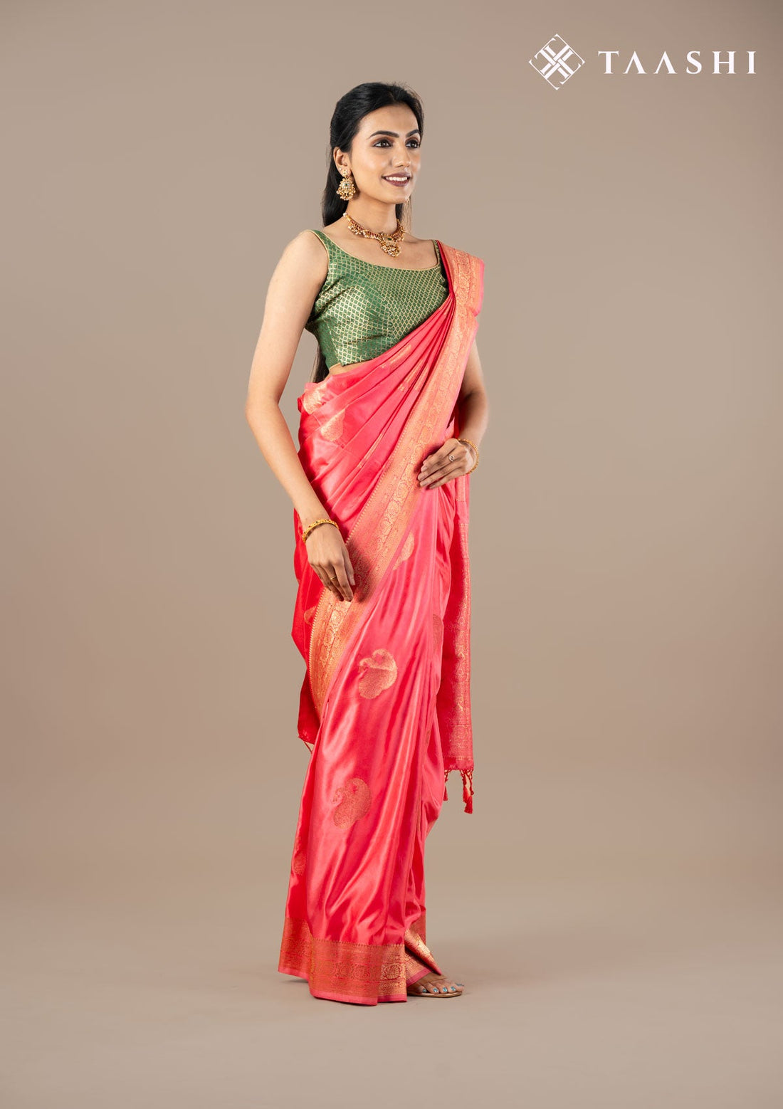 Blush Pink Banarasi Silk Weave Saree