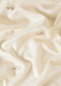 Cream Color Floral EmbroideRed Tussar Saree - Taashi