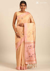 Pastel Mustard Tussar Contemporary Woven Saree