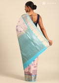 Peach Traditional Printed Silk Saree - Taashi