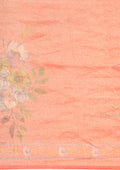 Peach Color Floral Printed Saree - Taashi