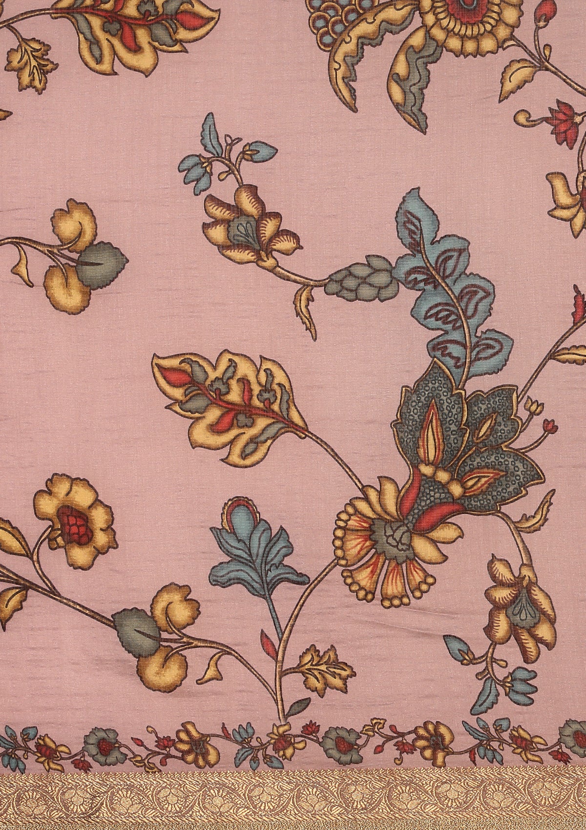Lavender Kalamkari Tussar Saree