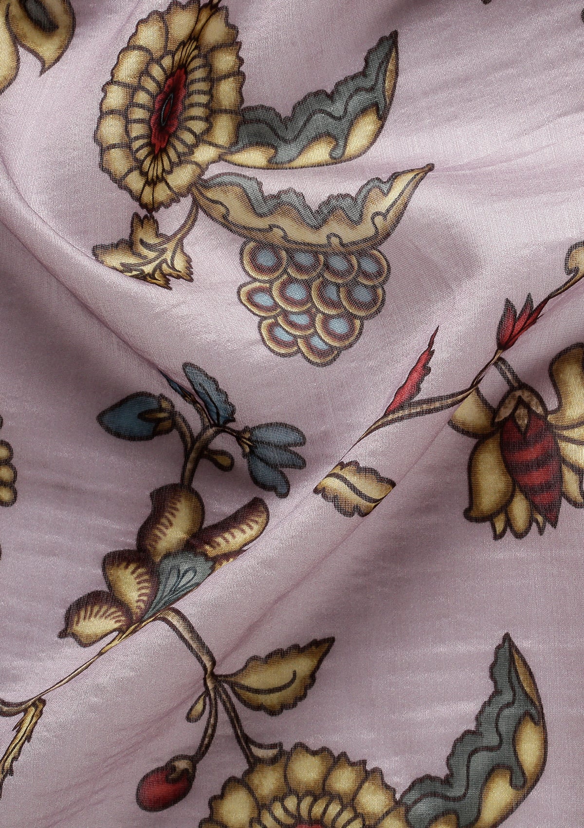 Lavender Kalamkari Tussar Saree